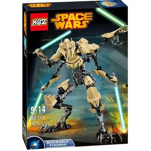 фото Конструктор star wars фигурка генерал гривус 183 детали 714 lepin