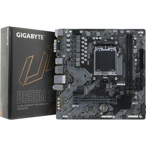 Материнская плата Gigabyte B650M S2H SocketAM5 AMD B650 mATX AC97 8ch71 GbLAN RAIDVGAHDMIDP 13605₽