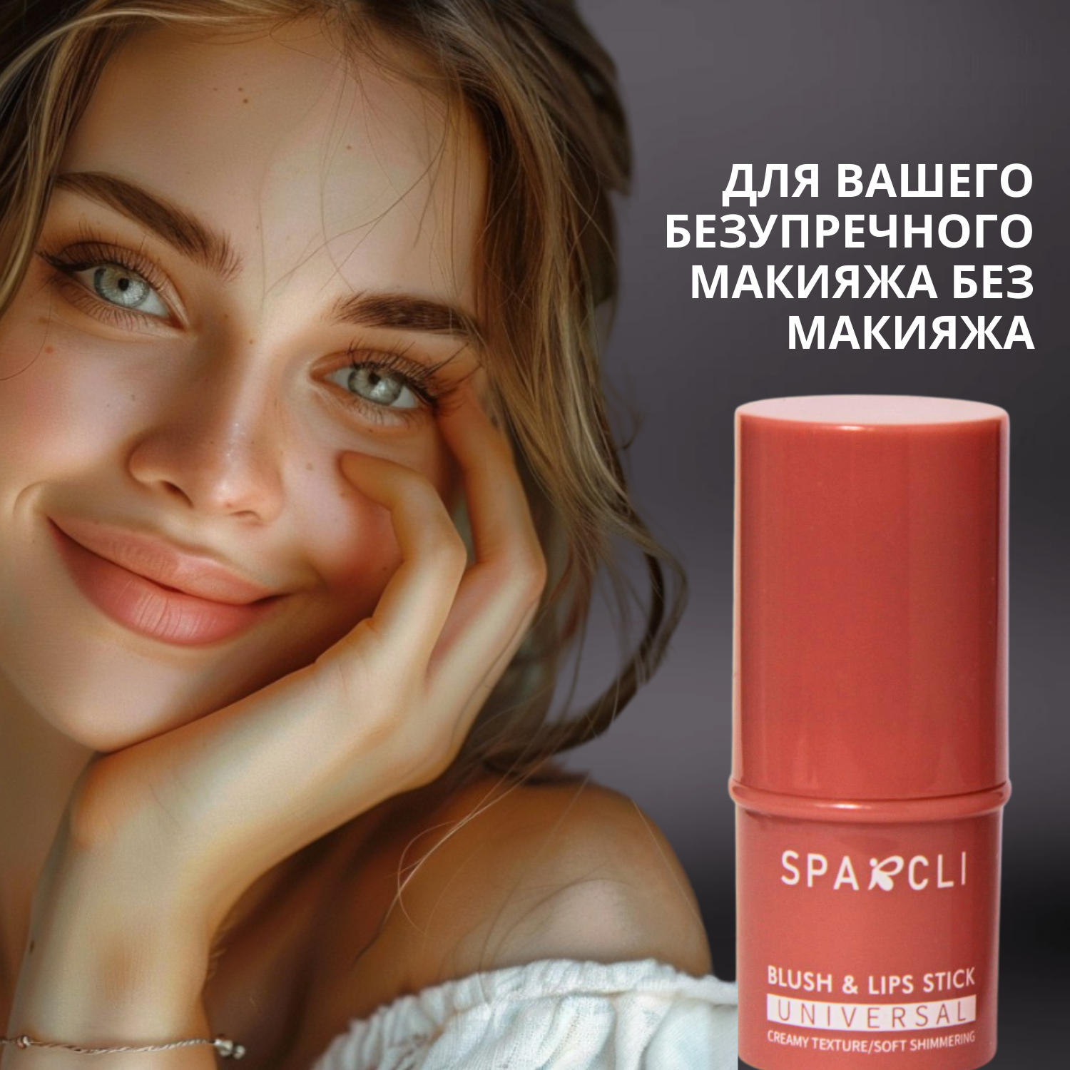 Румяна для лица, румяна для светлой кожи стик розовые для всех типов кожи — фото 1