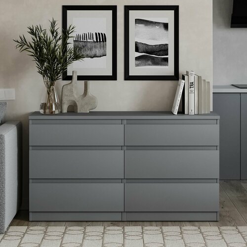 Комод ГУД ЛАКК Кастор 6 ящиков 129 см x 39 см x 71 см 12799₽