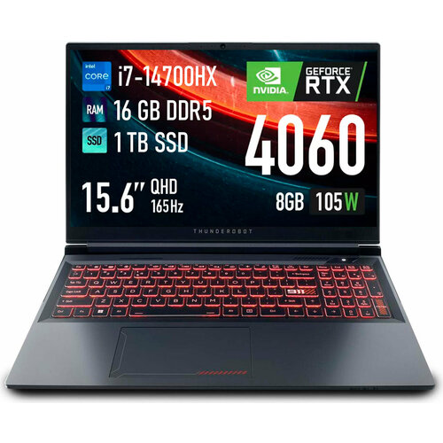 Игровой ноутбук Thunderobot R15 i7-14700HX 156 дюйма 25 K RTX4060 165 Гц русская клавиатура 140990₽