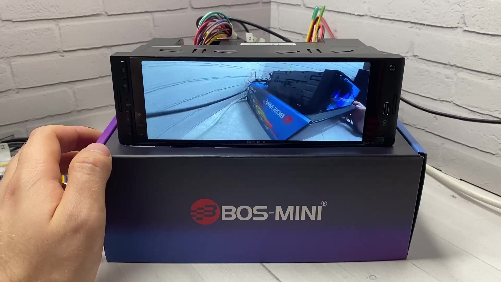 Автомагнитола 1din Bos-Mini BOS-А659D PRO 4+64G c навигатором и блютус (CarPlay, GPS, Wi-Fi, Bluetooth) — фото 1