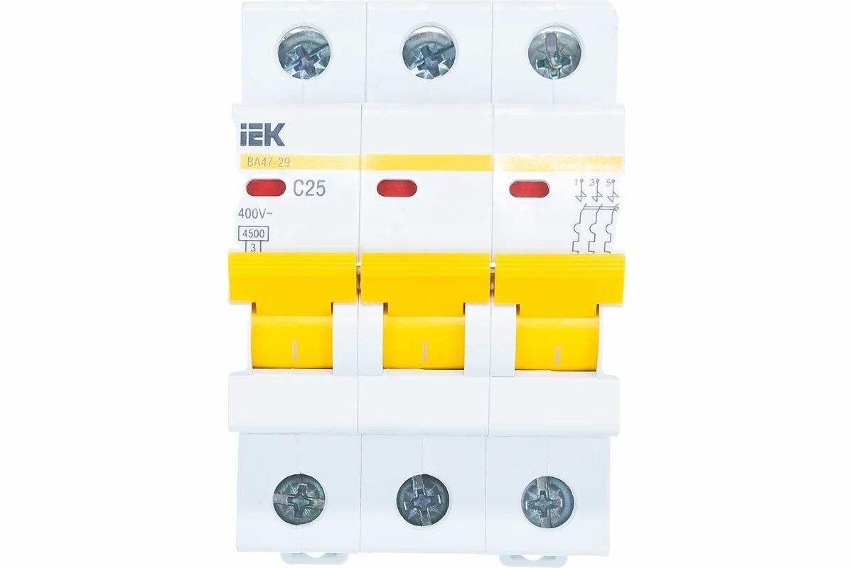 Автоматический 3-полюсный выключатель IEK ВА47-29
