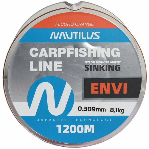 Леска Nautilus Envi orange 1200м 0,309мм 8,1кг