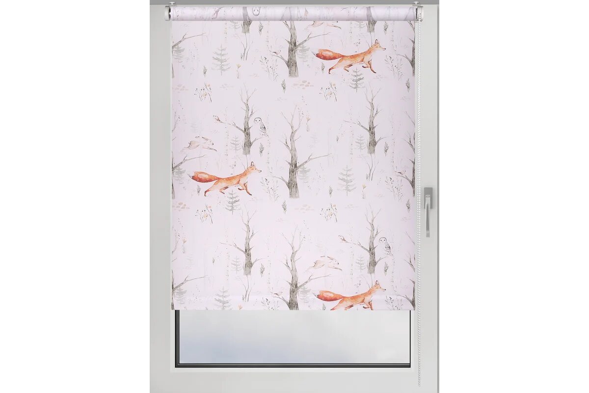 PRAKTO Штора рулонная PRINT 80x160см Лесные друзья лисы  день 9403217448