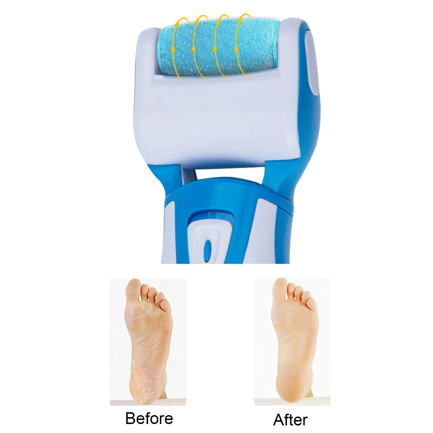 Полный набор аксессуаров для педикюра: машинка, сменные насадки и щеточка для чистки в пластиковом кейсе