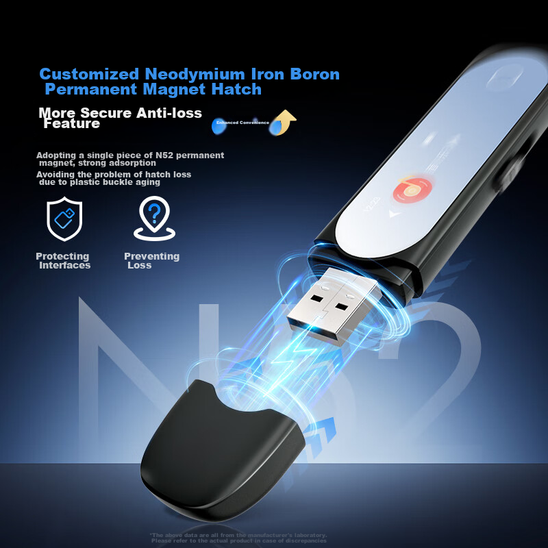 Famue BF05 32GB MP3 Lossless Music Player, Portable Bluetooth MP4 Player for Students, English Learning, Sports, Running, with Lanyard, USB Flash Drive Style, USB-C Port