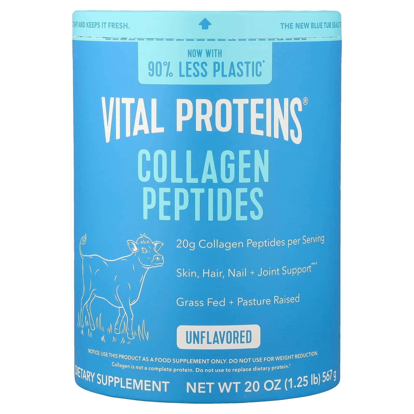Collagen Peptides от Vital Proteins 567 г — гидролизованный коллаген для кожи, суставов и волос