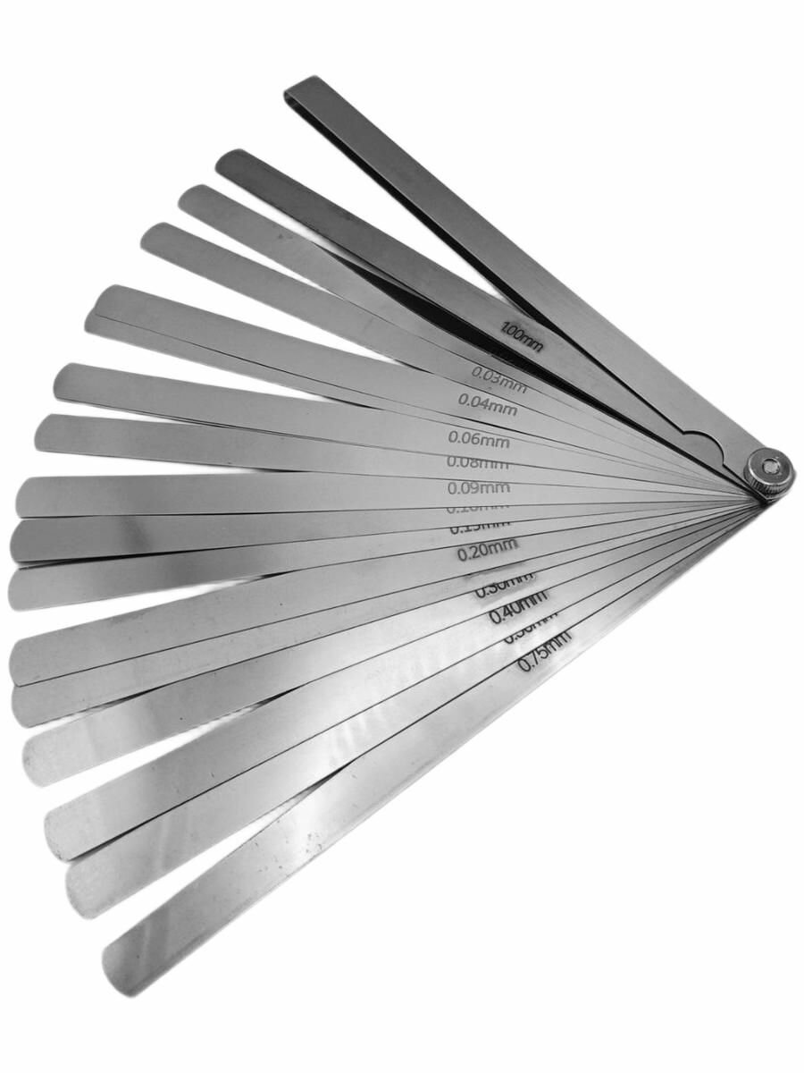 Набор измерительных щупов SAPCO 17 шт, 0,02-1,00 мм, L 200, 17 шт.