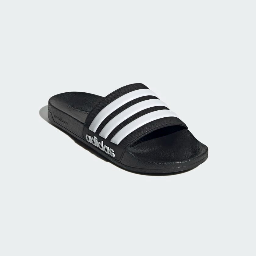 Шлёпанцы adidas Adilette Shower Slides, размер 7K UK, черный — фото 1