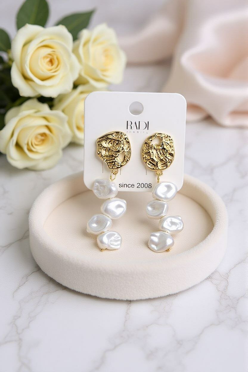 Серьги клипсы, golden — фото 1