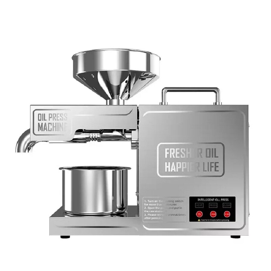 Маслопресс AKITAJP AKJP - 200 (с термостатом) бытовой шнековый мини пресс для холодного и горячего отжима масла