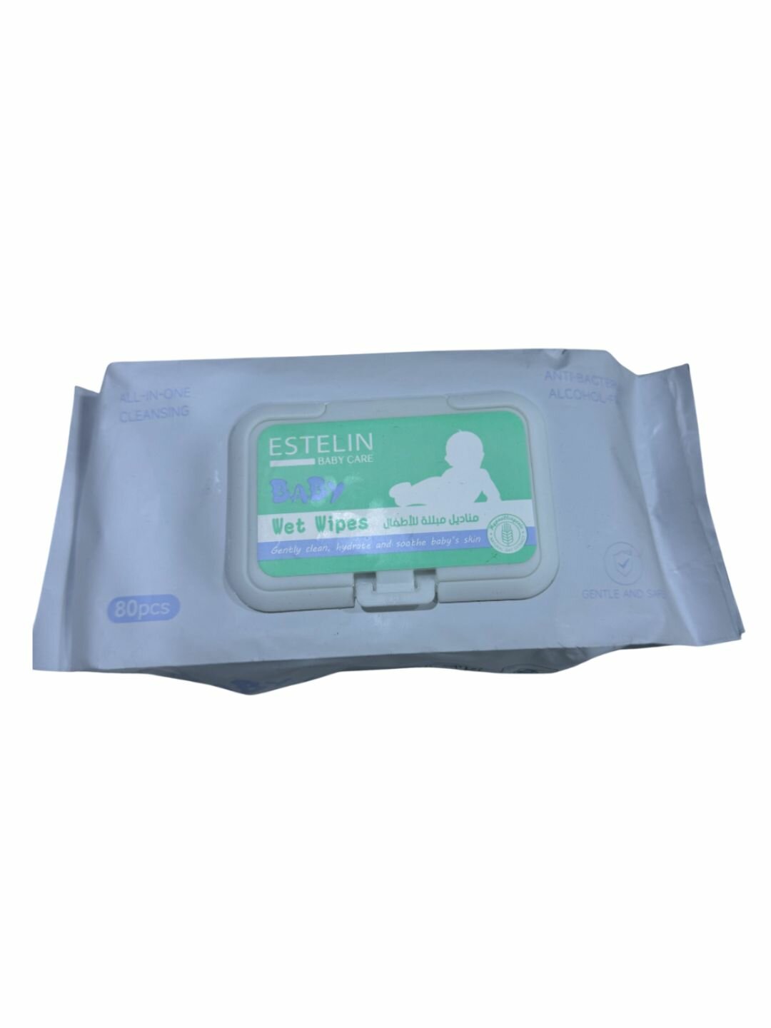 Детские влажные салфетки Estelin Baby Wet Wipes Green — 80 шт