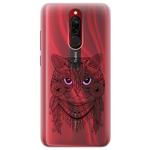 фото Ультратонкий силиконовый чехол-накладка для xiaomi redmi 8 с 3d принтом "grand cat" gosso