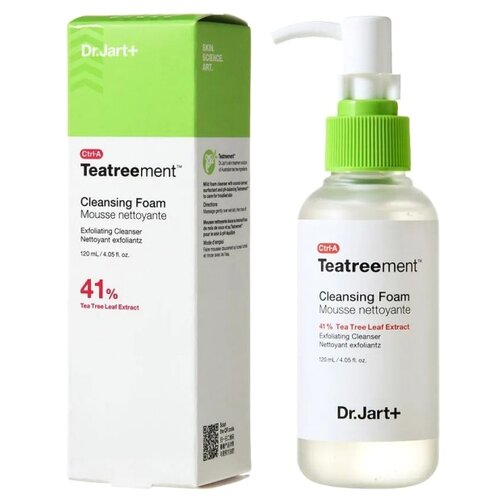 Dr.Jart+ очищающая пенка для умывания Teatreement Cleansing Foam, 120 мл лечебный тонер с чайным деревом для проблемной кожи dr jart ctrl a teatreement toner tonique