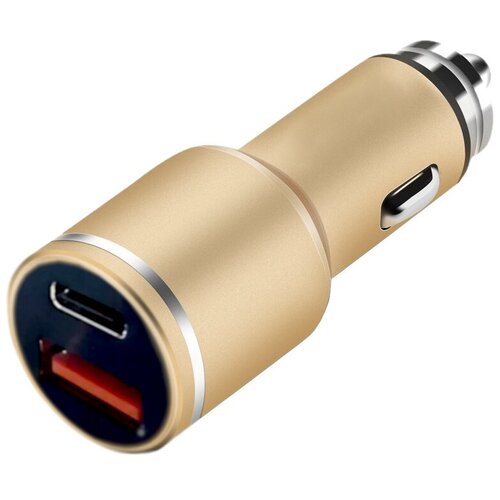 Автомобильное зарядное устройство AWTO CAR CHAR/ Автозарядка USB-C +USB-A / Стандарт быстрой зарядки USB Power Delivery, Qualcomm Quick Charge 3.0