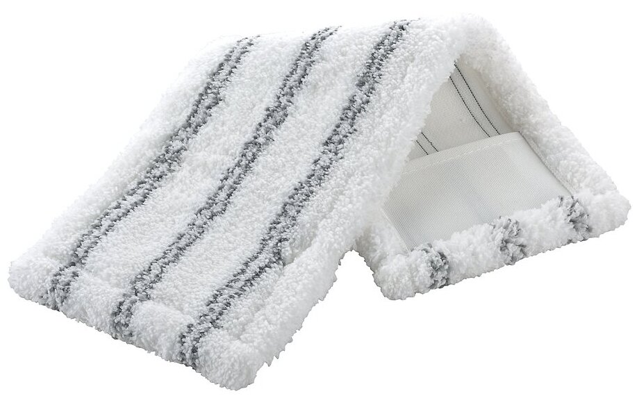 фото Насадка МОП для швабры плоская с карманами белая С цветной полосой микрофибра PROFF 1 шт