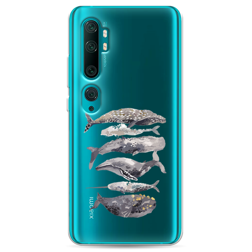 фото Силиконовый чехол киты арт 1 на xiaomi mi 10 / сяоми mi 10 case place