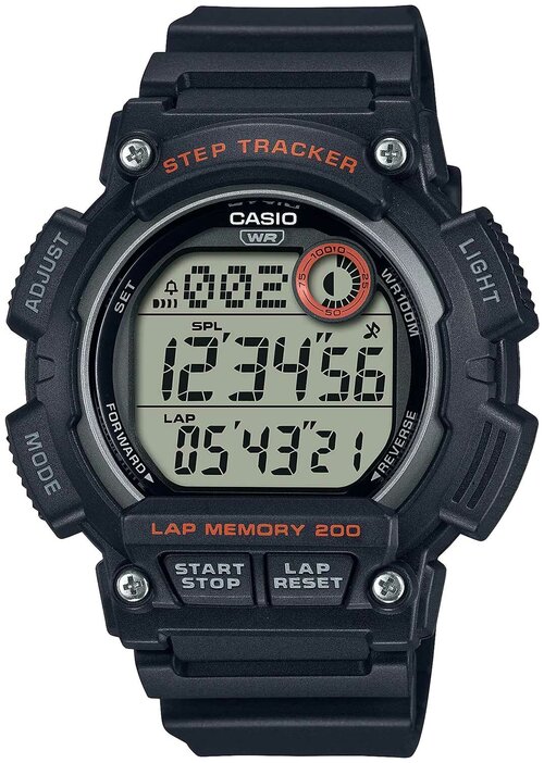 Наручные часы CASIO Collection WS-2100H-1A, серый, черный