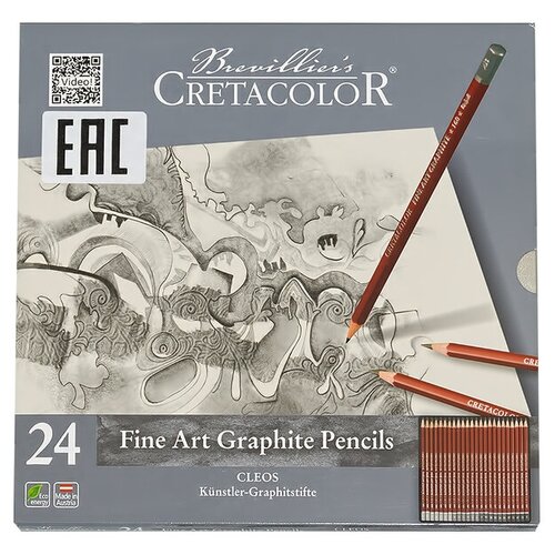 CRETACOLOR CC160 24 Набор чернографитовых карандашей №2 заточенный 24 шт. ассорти