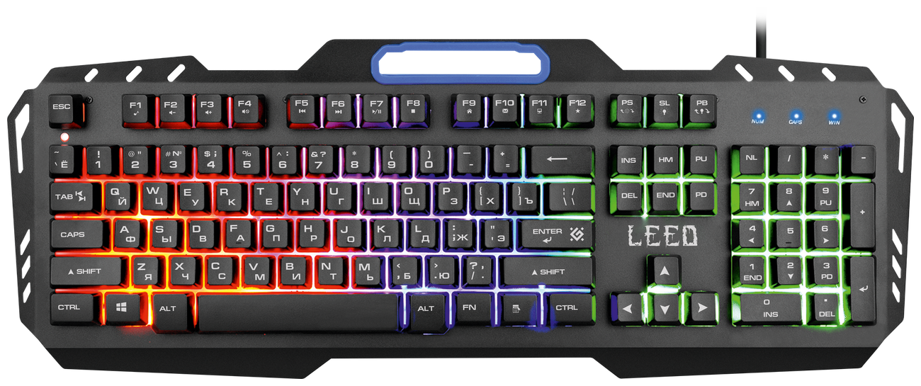 Комплект игровой Defender Leed MKP-116 RU, Light, мышь+клавиатура+ковер с подсветкой