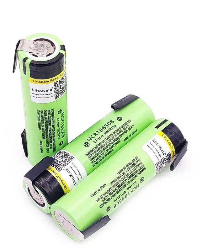 Аккумулятор 18650 Li-ion Liitokala 3400 mAh 3шт. с выводами под пайку