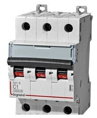 DX3 407860 Автоматический выключатель трехполюсный 20А (10 кА, C) Legrand - фото №2
