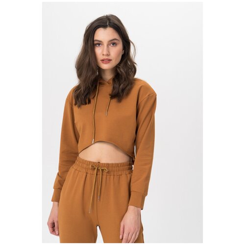 Худи кроп-топ 9025 Черный 46-48