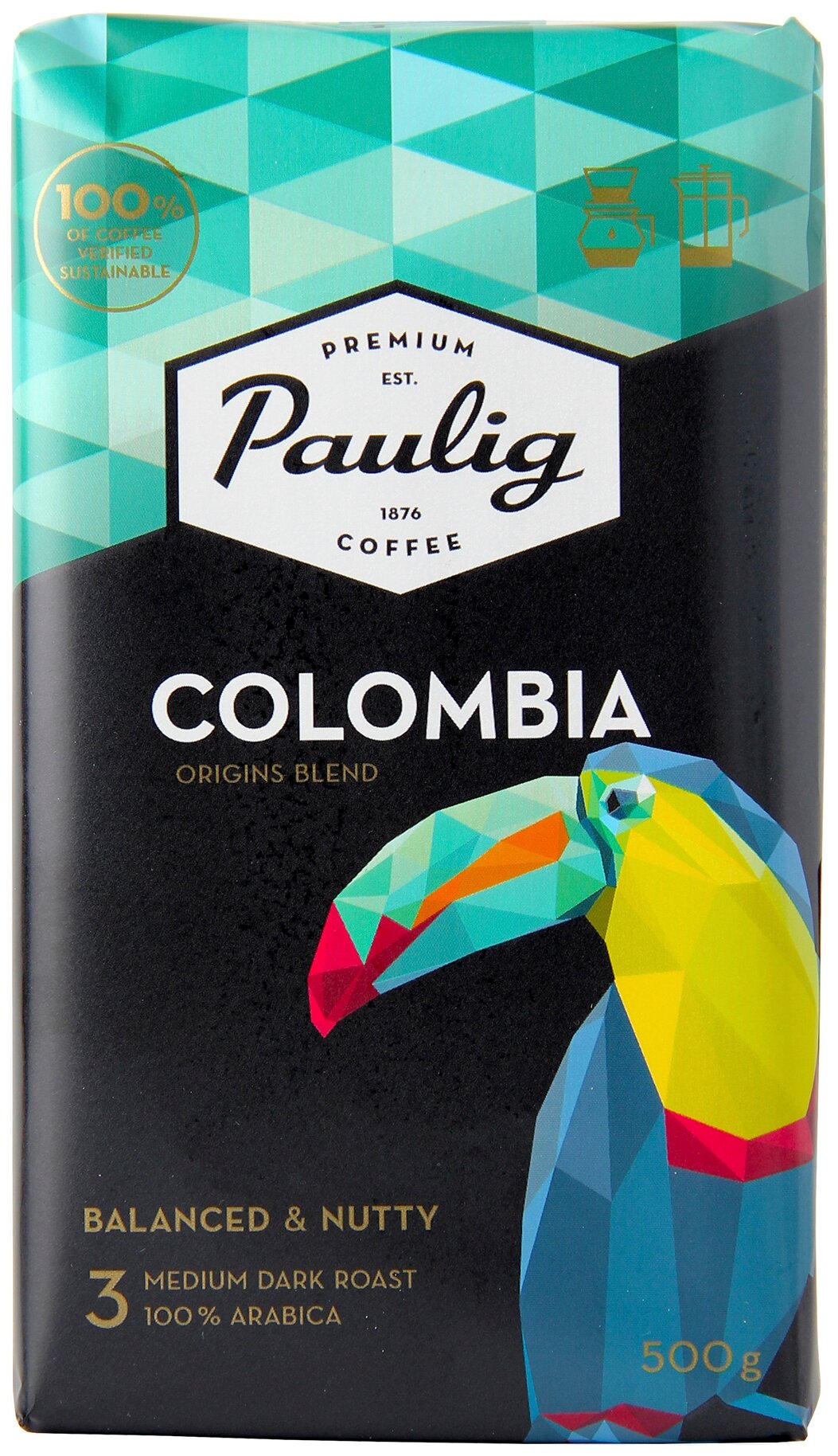 Кофе молотый Paulig Colombia, 500 гр - фотография № 1