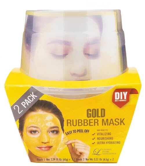 Lindsay Альгинатная маска c коллоидным золотом (пудра+активатор) Gold Rubber Mask