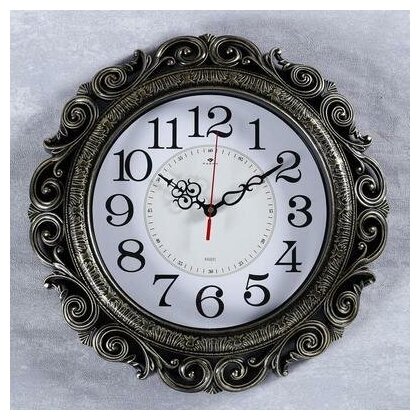 Часы настенные, серия: Классика, "Витсанд", черное золото 40.5 см Рубин 4551248