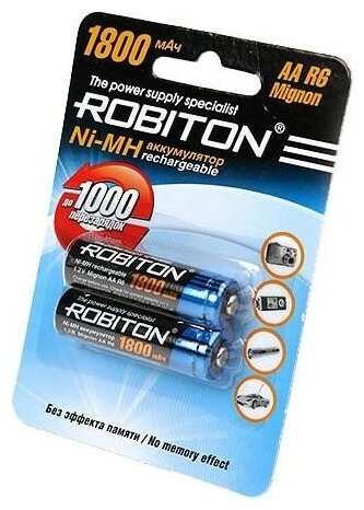 Аккумулятор Robiton 1800MHAA-2 BL2