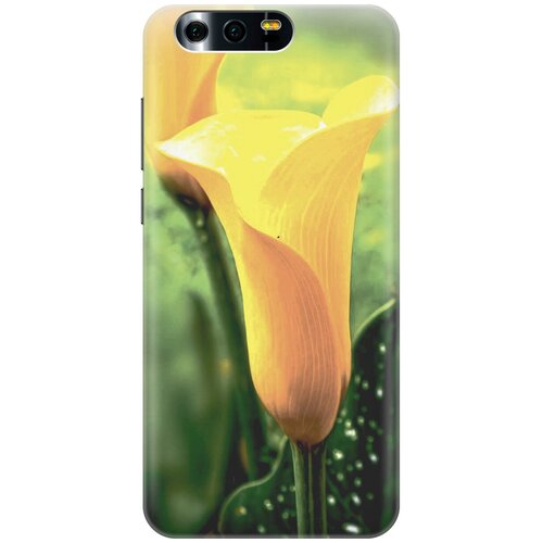 фото Силиконовый чехол на honor 9 / хонор 9 с принтом "желтые каллы gosso