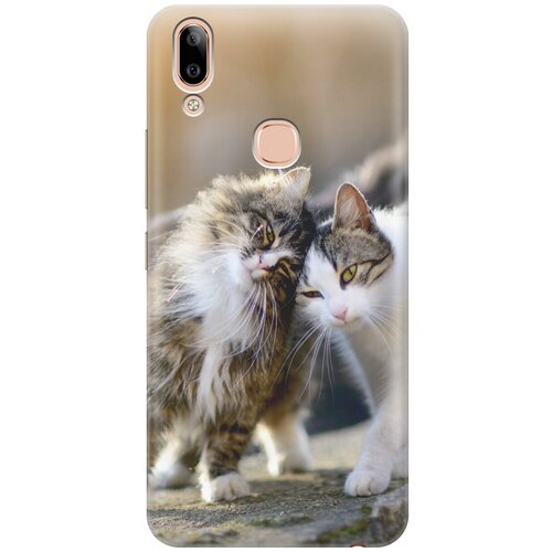 фото Силиконовый чехол на vivo y85 / v9 / виво у85 / в9 с принтом "ласкающиеся кошечки gosso