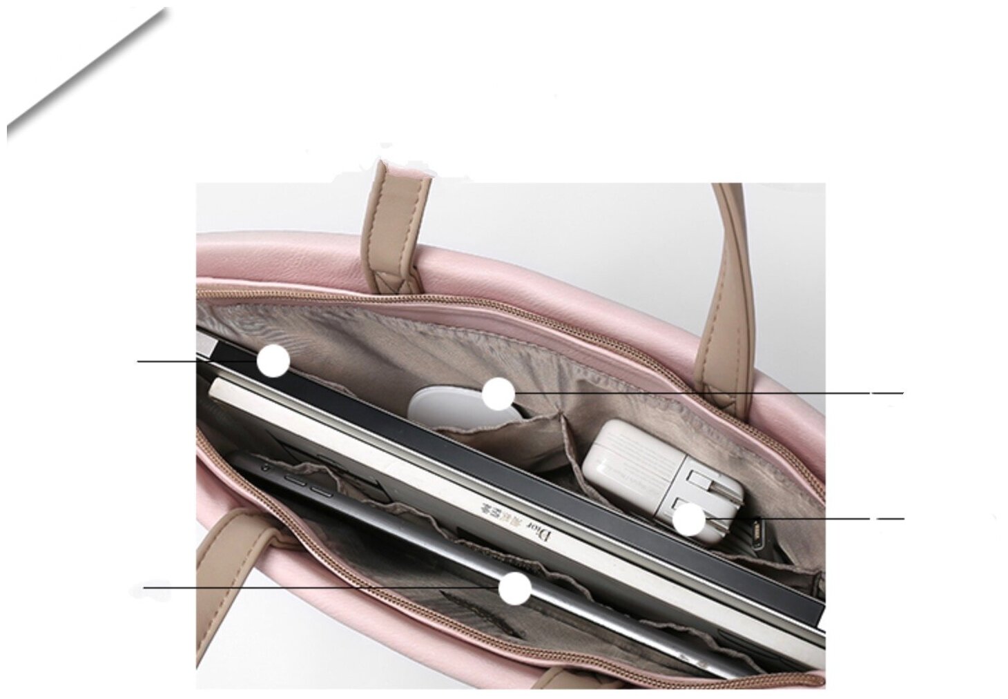 Аксессуары Для Ноутбуков И Пк Xiaomi Сумка для ноутбука MyPads M146-197 из качественной импортной эко-кожи женская модная для ноутбуков Dell Asus Lenovo HP Xiaomi + сумочка для аксессуаров серая в клетку (15.6 / 16 дюйма)