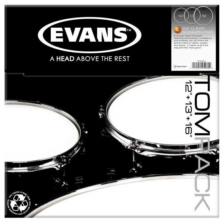 ETP-G2CLR-S G2 Clear Standard Набор пластика для том барабана, 12"/13"/16", Evans