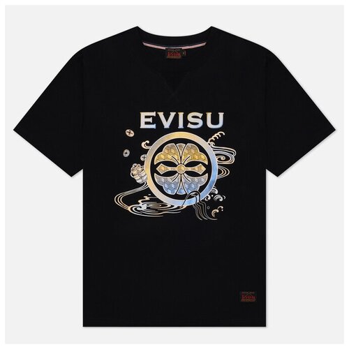 Мужская футболка Evisu Gradient Kamon Foil Printed чёрный, Размер S