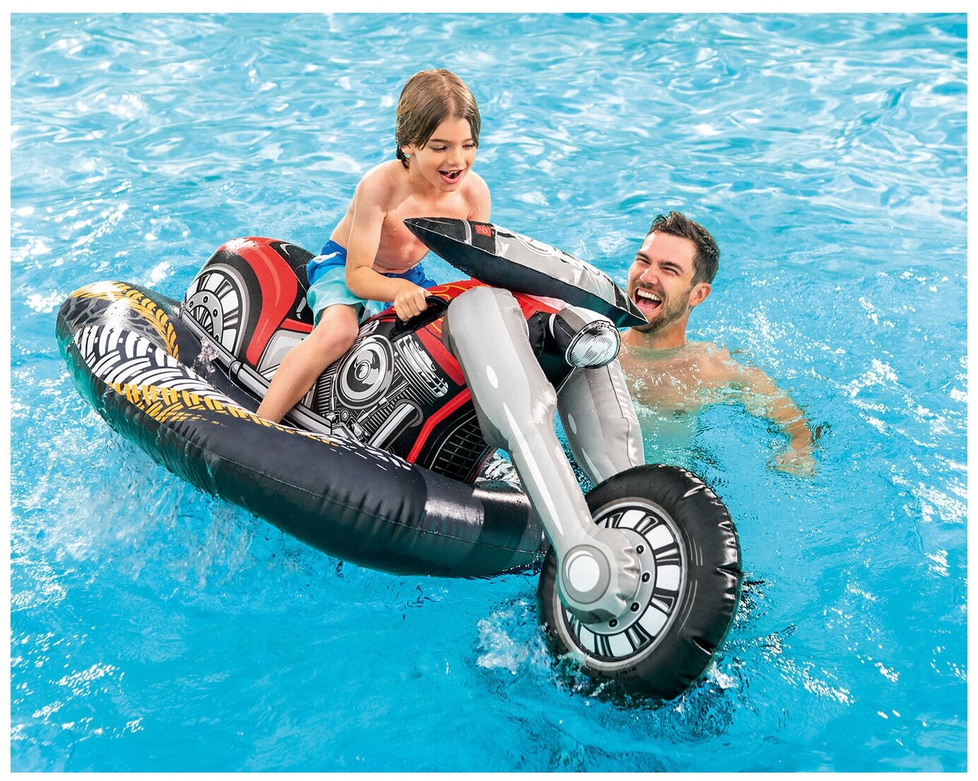 Intex Надувная игрушка-наездник 183х79х71см Мотоцикл до 100кг, от 3 лет 57534 - фото №3