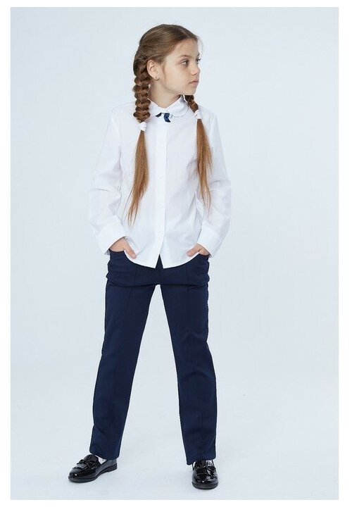 Школьные брюки Модные Ангелочки, размер 134, синий