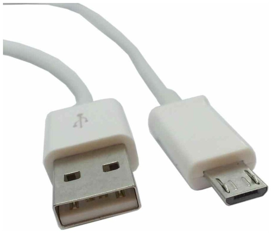 USB кабель micro USB длинный штекер белый