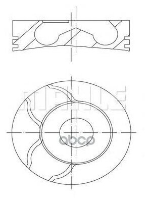 Поршень ДВС Renault Laguna 1.9DTi F9Q.710/718 =80 2.5x2x3 std 97 MAHLE Original 0215800