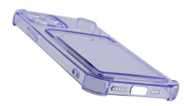Чехол LuxCase для APPLE iPhone 11 Pro Max TPU с картхолдером 1.5mm Transparent-Lilac 63541 - фото №7