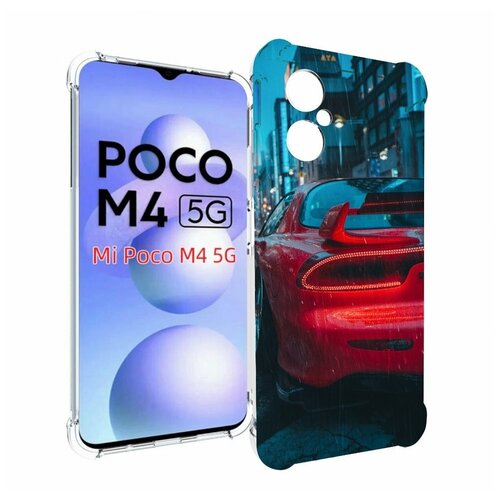 Чехол MyPads мазда-рх7 для Xiaomi Poco M4 5G задняя-панель-накладка-бампер