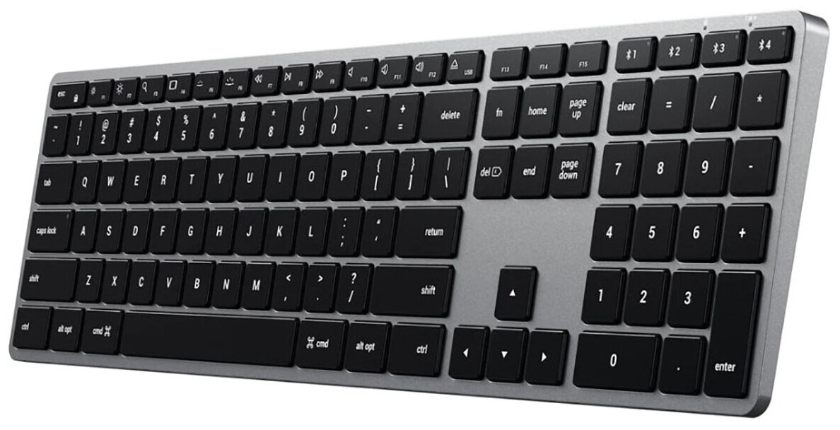 Клавиатура беспроводная Satechi Slim X3 Bluetooth Keyboard Backlit, BT, Серый космос, ST-BTSX3M-RU