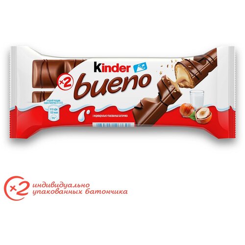 фото Батончик kinder bueno, 43 г, 30 шт.