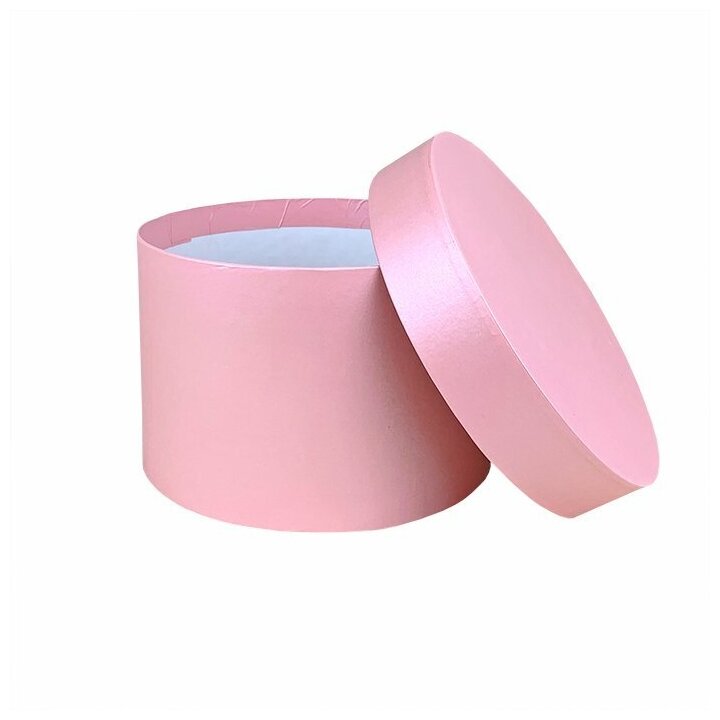 Коробка подарочная круглая 15х10 см розовый перламутровый /шляпная коробка / подарочная упаковка / коробочки для подарков