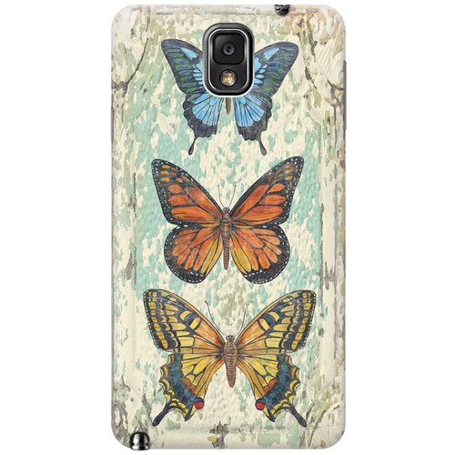 фото Re:pa накладка transparent для samsung galaxy note 3 с принтом "три бабочки"