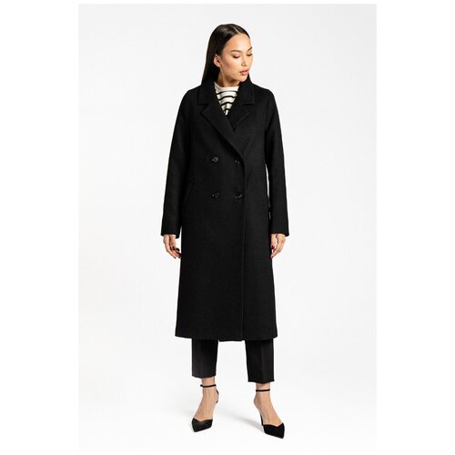 фото Пальто женское демисезонное оверсайз dreamwhite к537-11, размер 44, цвет черный dublin st jet black