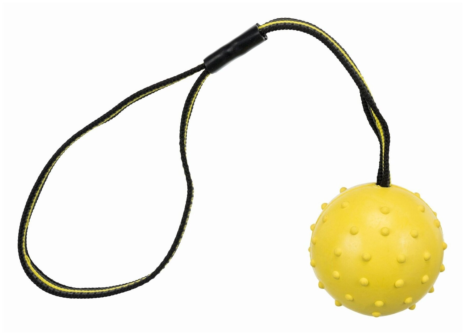 Мяч Sporting на нейлоновой веревке, Trixie (игрушка для собак, ф 6 см/35 см, натуральный каучук, цвета в ассортименте, 32820)