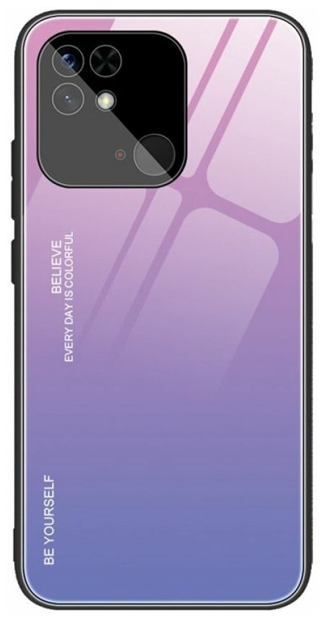 Brodef Gradation стеклянный чехол для Xiaomi Redmi 10C Розовый